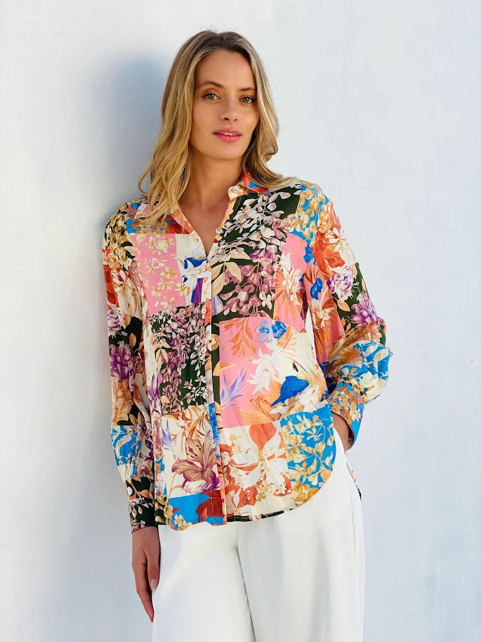 Flor De Luna PatchWork Blouse