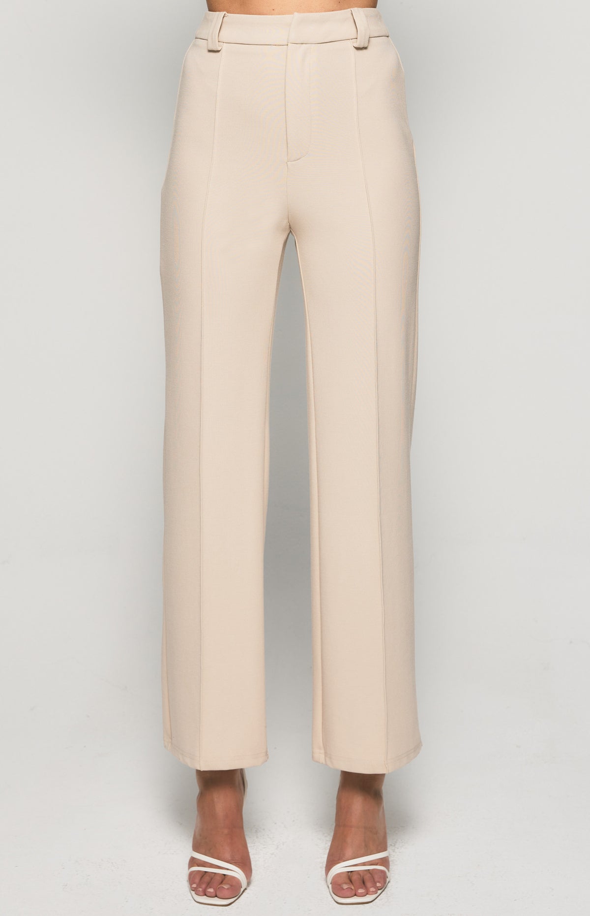 Madison Wide Leg Pant- Bone