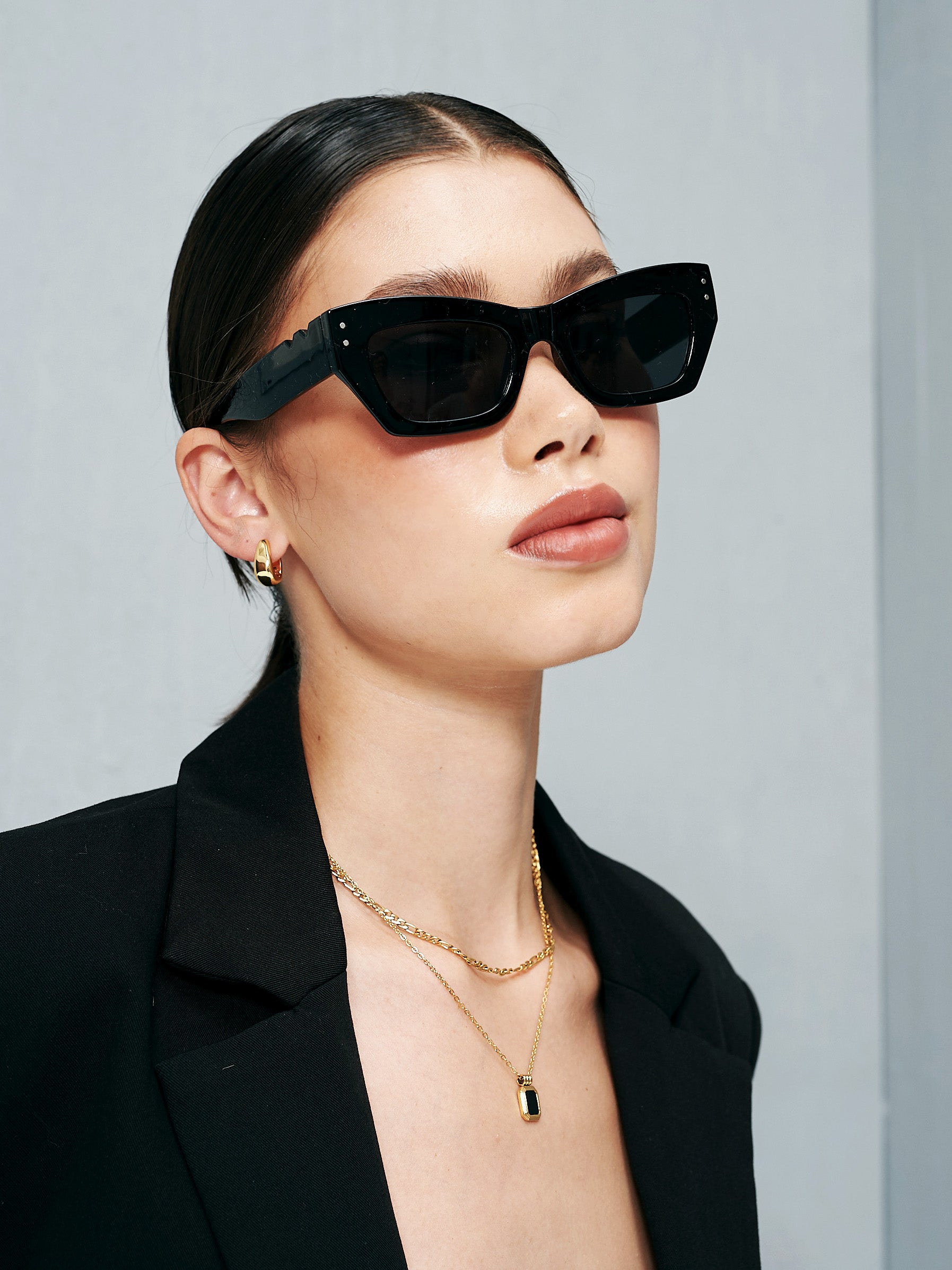 Sylvie Cat-Eye Sunglasses- Black