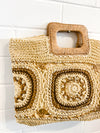 RYLA CROCHET STRAW HANDBAG